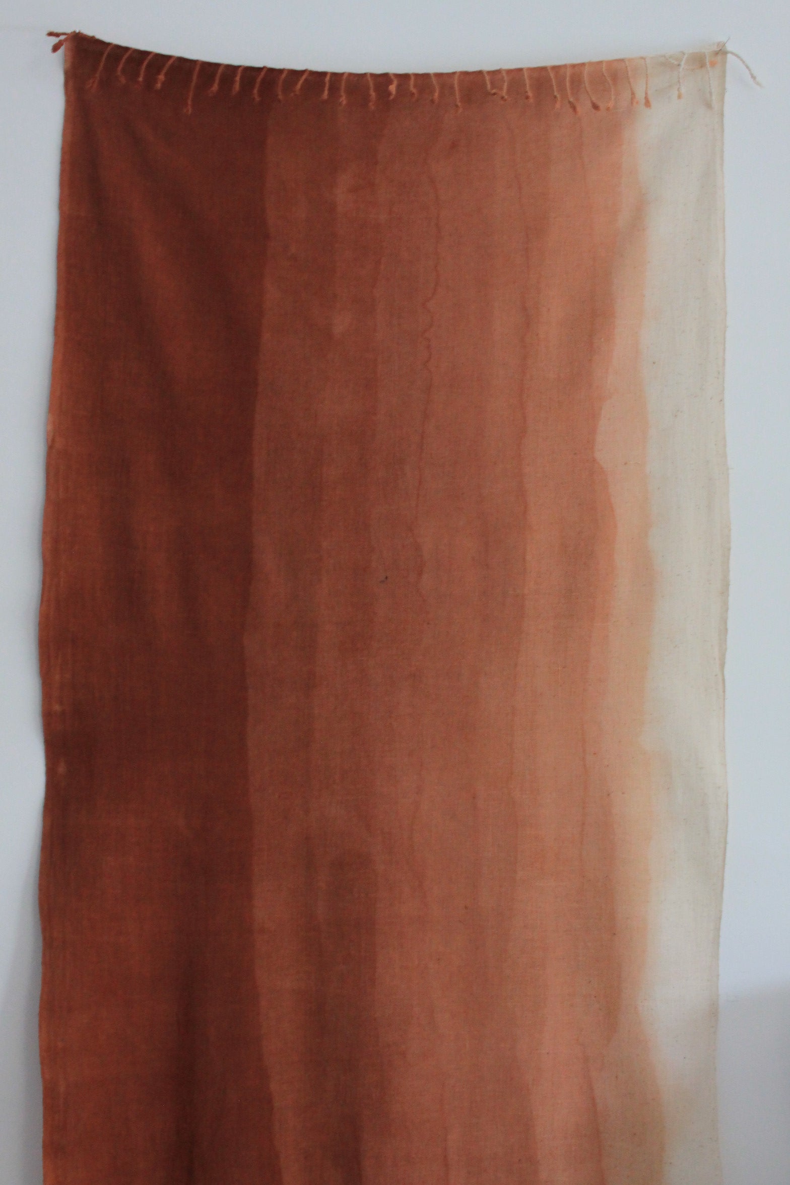 Foulard en coton biologique -dégradé terracotta- 200x60cm
