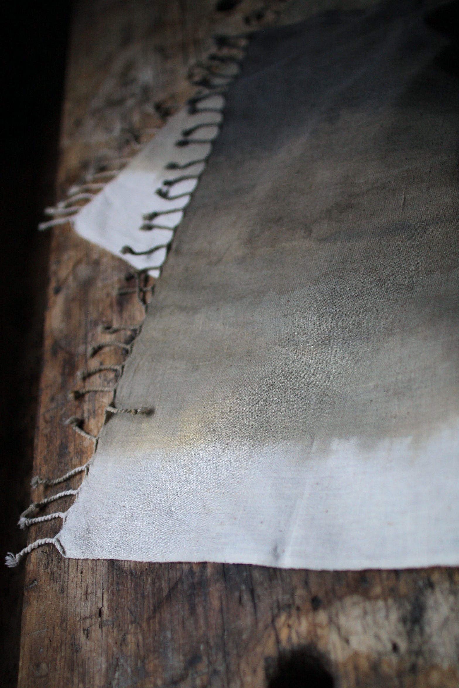 Foulard en coton biologique -dégradé châtaignier- 200x60cm