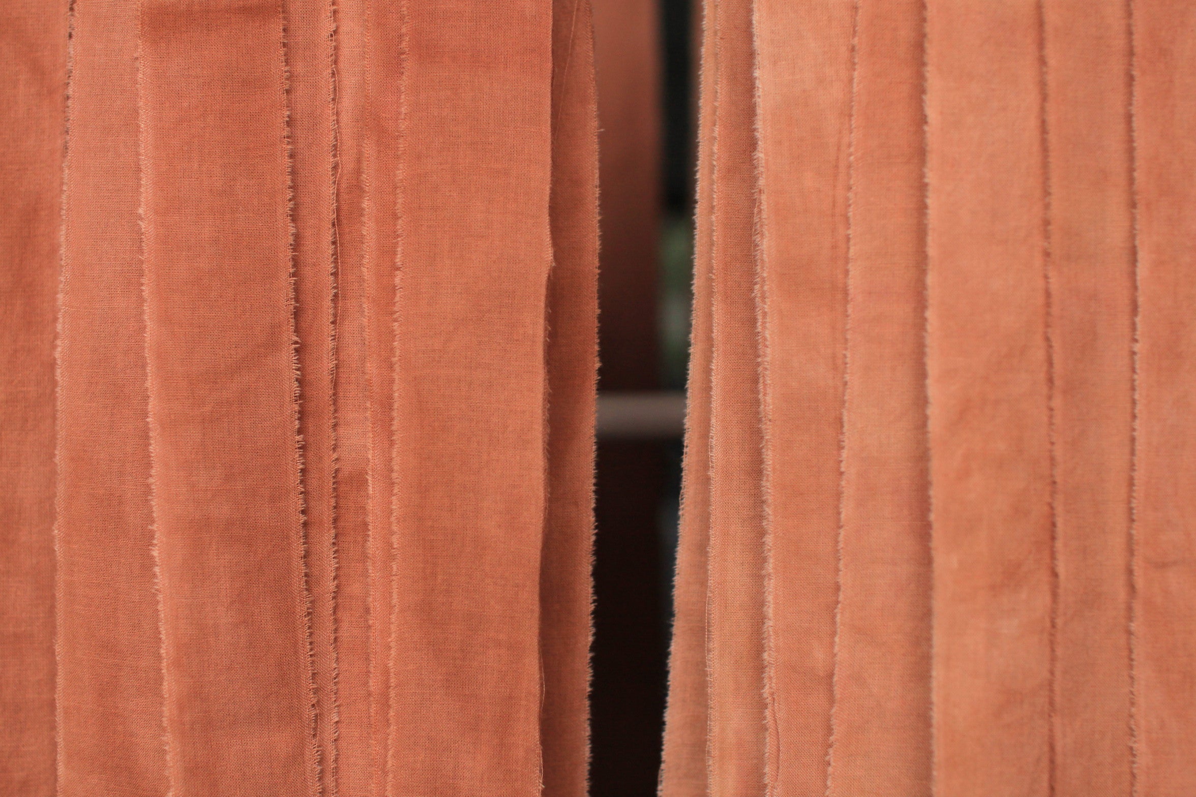 Ruban en popeline de coton - couleur "Nude/terra cotta" - largeur 5cm, longueur 2,5m