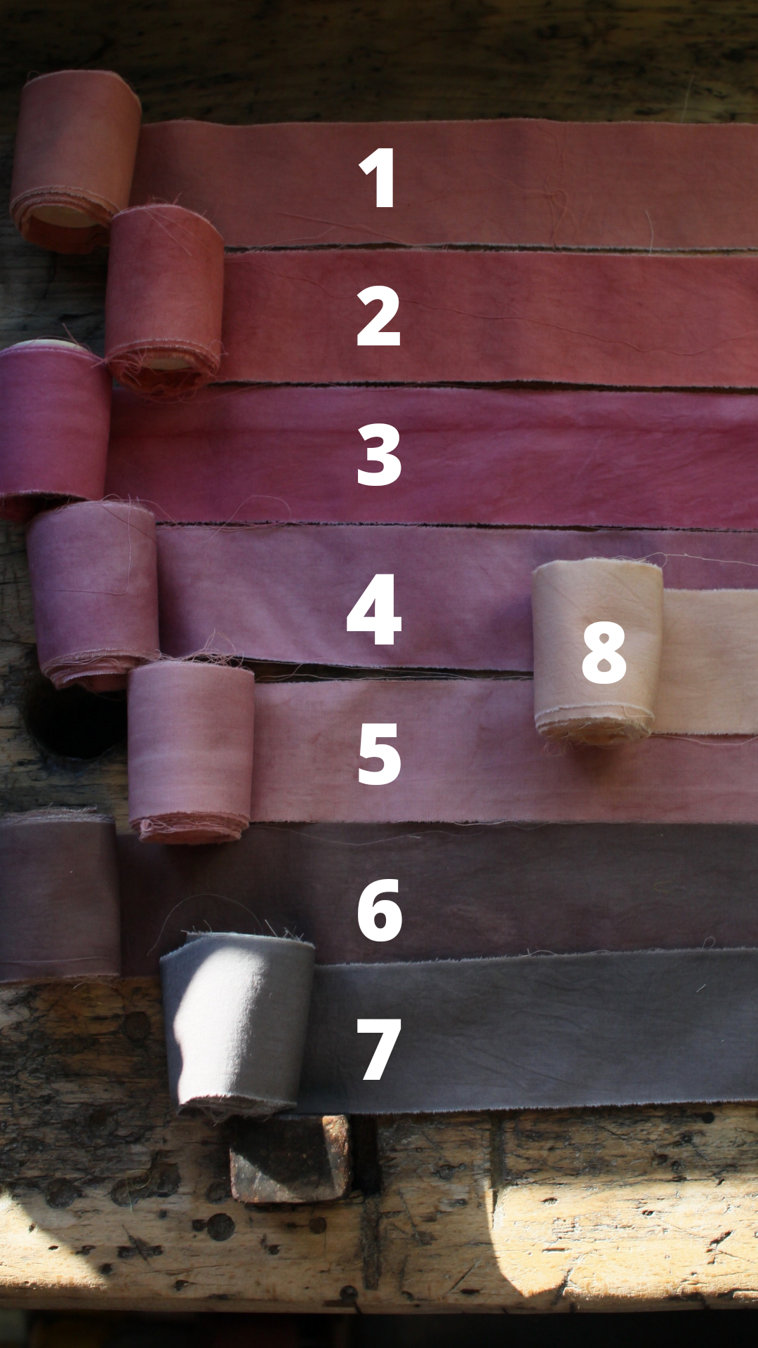 Ruban en popeline de coton - couleur "rose ancien" - largeur 3cm, longueur 2,5m
